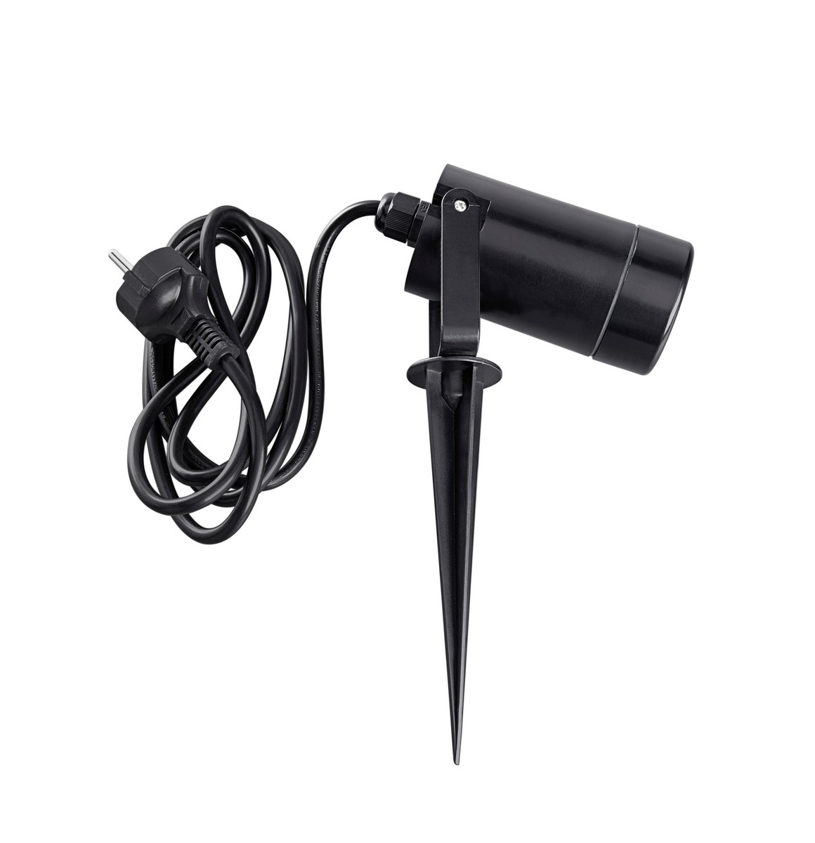 Erdspießstrahler BURANO 230V AC GU10 LED max. 7 Watt IP44 mit 2 Meter Anschlussleitung mit Stecker