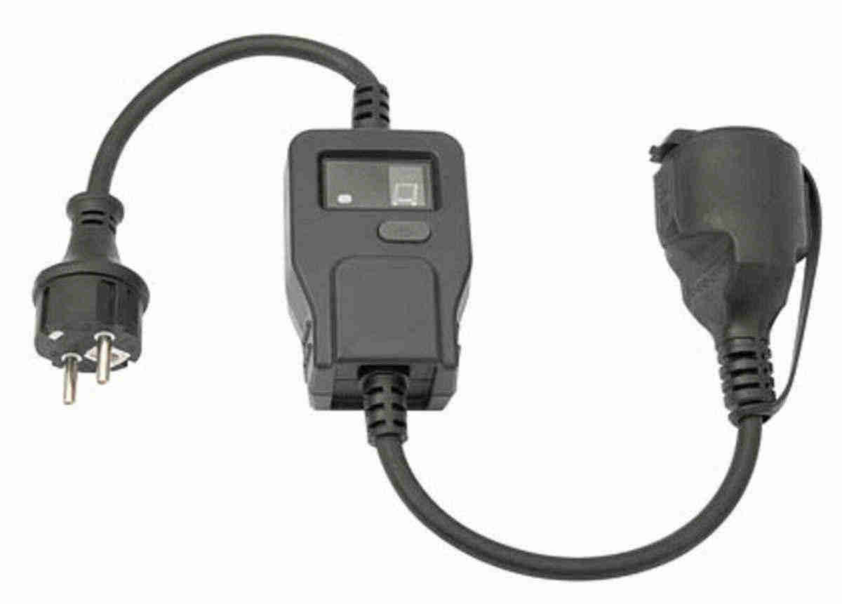 Dämmerungsschalter für Lichterketten schwarz IP44 steckerfertig